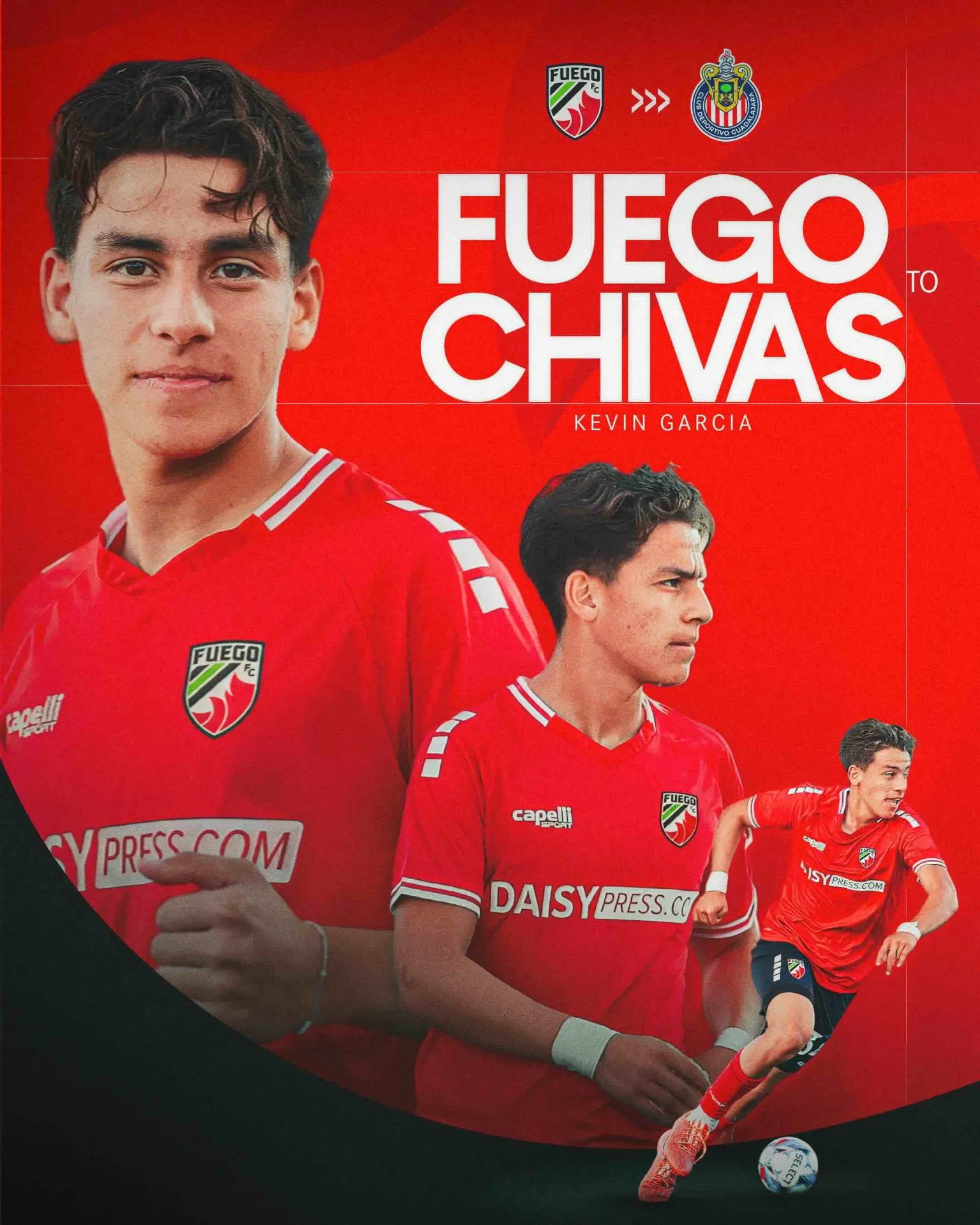 Fuego FC Announces Transfer of Kevin Garcia to Club Deportivo Guadalajara